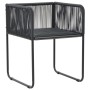 Set de comedor de jardín de 7 piezas PVC ratán negro by , Garden sets - Ref: Foro24-3060103, Price: 608,10 €, Discount: %