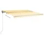 Toldo de pie retráctil manual amarillo y blanco 400x300 cm de vidaXL, Toldos - Ref: Foro24-3069738, Precio: 426,26 €, Descuen...