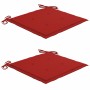 Set de bistró 3 pzas con cojines rojos madera maciza teca von , Gartensets - Ref: Foro24-3063231, Preis: 190,25 €, Rabatt: %