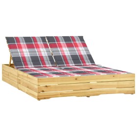 Tumbona doble y cojines madera de pino impregnada von , Liegen - Ref: Foro24-3065982, Preis: 335,36 €, Rabatt: %