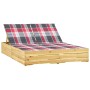 Tumbona doble y cojines madera de pino impregnada de , Tumbonas - Ref: Foro24-3065982, Precio: 322,44 €, Descuento: %