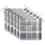 Sillas de jardín 6 uds madera maciza teca cojines cuadros gris von , Gartenstühle - Ref: Foro24-3073045, Preis: 869,68 €, Rab...