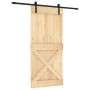 Puerta corredera con herrajes madera maciza de pino 95x210 cm de , Puertas - Ref: Foro24-3203002, Precio: 209,74 €, Descuento: %