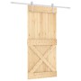 Puerta corredera con herrajes madera maciza de pino 95x210 cm von , Türen - Ref: Foro24-3203042, Preis: 225,22 €, Rabatt: %