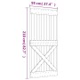 Puerta corredera con herrajes madera maciza de pino 95x210 cm von , Türen - Ref: Foro24-3203042, Preis: 225,22 €, Rabatt: %