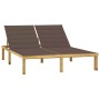 Tumbona doble y cojines gris taupé madera pino impregnada von , Liegen - Ref: Foro24-3065887, Preis: 203,39 €, Rabatt: %