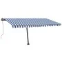 Blue and white automatic standing awning 400x300 cm by vidaXL, Awnings - Ref: Foro24-3069746, Price: 527,22 €, Discount: %