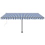Blau-weiße automatische Standmarkise 400x300 cm von vidaXL, Markisen - Ref: Foro24-3069746, Preis: 510,80 €, Rabatt: %