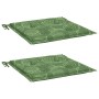 Cojines de silla 2 uds tela estampado de hojas 50x50x3 cm von , Kissen für Stühle und Sofas - Ref: Foro24-361089, Preis: 27,6...