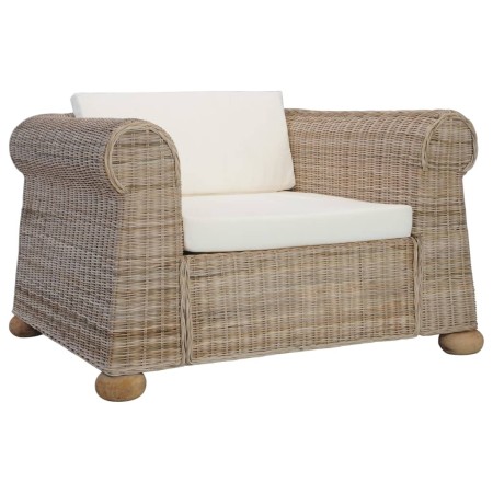 Sillón con cojines ratán natural by , Armchairs - Ref: Foro24-283072, Price: 328,58 €, Discount: %