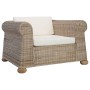 Sillón con cojines ratán natural by , Armchairs - Ref: Foro24-283072, Price: 328,58 €, Discount: %
