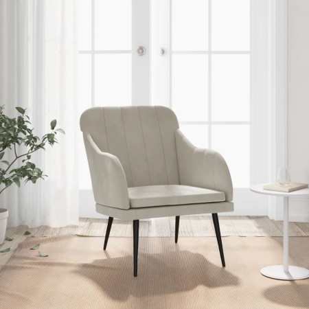 Sillón de terciopelo gris claro 63x76x80 cm von , Sessel - Ref: Foro24-351454, Preis: 98,89 €, Rabatt: %