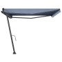 Manuell einziehbare Standmarkise blau und weiß 400x300 cm von vidaXL, Markisen - Ref: Foro24-3069736, Preis: 392,17 €, Rabatt: %