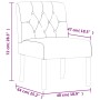Silla tapizada con botones lino von , Einfache Stühle - Ref: Foro24-352462, Preis: 85,61 €, Rabatt: %