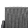 Banco jardín 2 plazas cojines PP aspecto de ratán gris oscuro by , garden benches - Ref: Foro24-360211, Price: 113,50 €, Disc...
