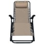 Tumbona plegable de textilene gris taupe de , Tumbonas - Ref: Foro24-47901, Precio: 115,89 €, Descuento: %