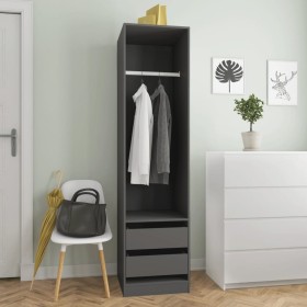 Armario con cajones de madera contrachapada gris 50x50x200 cm von , Kleiderschränke - Ref: Foro24-800614, Preis: 124,97 €, Ra...