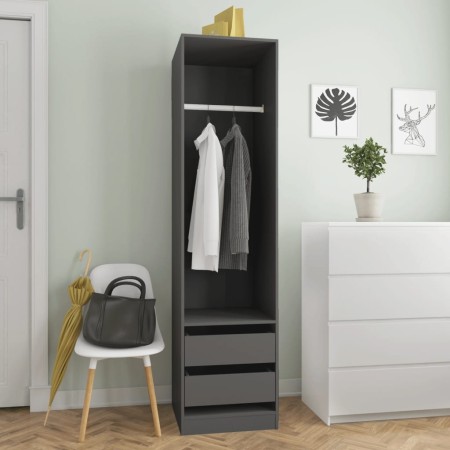 Armario con cajones de madera contrachapada gris 50x50x200 cm von , Kleiderschränke - Ref: Foro24-800614, Preis: 124,97 €, Ra...