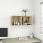 Armario de pared 2 uds madera contrachapada roble 37x37x37 cm von , Regale und Regale - Ref: Foro24-805454, Preis: 61,52 €, R...