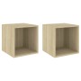 Armario de pared 2 uds madera contrachapada roble 37x37x37 cm von , Regale und Regale - Ref: Foro24-805454, Preis: 61,52 €, R...