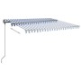 Manuell einziehbare Standmarkise blau und weiß 400x300 cm von vidaXL, Markisen - Ref: Foro24-3069736, Preis: 392,17 €, Rabatt: %
