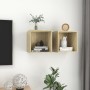 Armario de pared 2 uds madera contrachapada roble 37x37x37 cm von , Regale und Regale - Ref: Foro24-805454, Preis: 61,52 €, R...