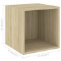 Armario de pared 2 uds madera contrachapada roble 37x37x37 cm von , Regale und Regale - Ref: Foro24-805454, Preis: 61,52 €, R...