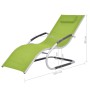 Tumbona con cojín aluminio y textilene verde de , Tumbonas - Ref: Foro24-47780, Precio: 103,67 €