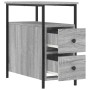 Mesita de noche madera de ingeniería gris Sonoma 30x60x60 cm