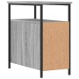 Mesita de noche madera de ingeniería gris Sonoma 30x60x60 cm