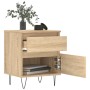 Mesitas noche 2 uds madera ingeniería roble Sonoma 40x35x50 cm by , Nightstands - Ref: Foro24-830675, Price: 74,32 €, Discoun...