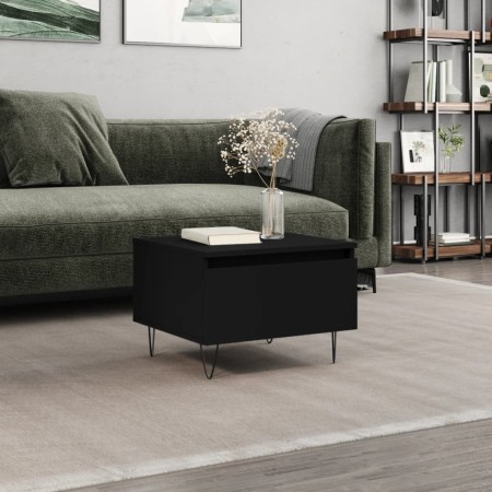 Mesa de centro madera de ingeniería negro 50x46x35 cm by , Coffee table - Ref: Foro24-830862, Price: 43,92 €, Discount: %