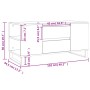 Mesa de centro madera de ingeniería marrón roble 102x44,5x50 cm by , Coffee table - Ref: Foro24-831011, Price: 92,26 €, Disco...