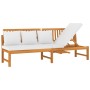vidaxL Sofá cama con cojín madera maciza acacia crema 200x60x75 cm by , Outdoor beds - Ref: Foro24-312144, Price: 311,25 €, D...