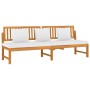 vidaxL Sofá cama con cojín madera maciza acacia crema 200x60x75 cm by , Outdoor beds - Ref: Foro24-312144, Price: 311,25 €, D...