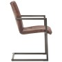 Sillas de comedor voladizad 2 uds cuero real marrón desgastado de , Sillas de comedor - Ref: Foro24-321849, Precio: 320,36 €