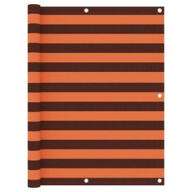 Toldo para balcón tela oxford naranja y marrón 120x400 cm