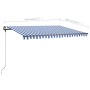 Manuell einziehbare Standmarkise blau und weiß 400x300 cm von vidaXL, Markisen - Ref: Foro24-3069736, Preis: 392,17 €, Rabatt: %