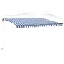 Toldo de pie retráctil manual azul y blanco 400x300 cm de vidaXL, Toldos - Ref: Foro24-3069736, Precio: 427,69 €, Descuento: %