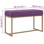 Banco 80 cm terciopelo morado von , Bänke für Hallen und Lager - Ref: Foro24-247557, Preis: 94,85 €, Rabatt: %