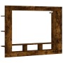 Mueble para TV madera de ingeniería roble ahumado 152x22x113 cm by , TV Furniture - Ref: Foro24-833727, Price: 93,48 €, Disco...