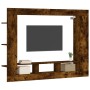 Mueble para TV madera de ingeniería roble ahumado 152x22x113 cm by , TV Furniture - Ref: Foro24-833727, Price: 93,48 €, Disco...