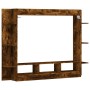 Mueble para TV madera de ingeniería roble ahumado 152x22x113 cm by , TV Furniture - Ref: Foro24-833727, Price: 93,48 €, Disco...