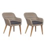 Sillas de jardín con cojines 2 unidades ratán sintético marrón by , Garden chairs - Ref: Foro24-44156, Price: 230,31 €, Disco...