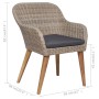 Sillas de jardín con cojines 2 unidades ratán sintético marrón by , Garden chairs - Ref: Foro24-44156, Price: 230,31 €, Disco...