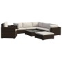 Set muebles de jardín 8 piezas y cojines ratán sintético marrón von , Gartensets - Ref: Foro24-46765, Preis: 868,63 €, Rabatt: %