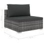 Set de muebles de jardín 6 pzas y cojines ratán sintético gris von , Gartensets - Ref: Foro24-46771, Preis: 635,86 €, Rabatt: %
