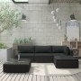 Set muebles de jardín 5 piezas y cojines ratán sintético negro by , Garden sets - Ref: Foro24-46784, Price: 504,72 €, Discoun...