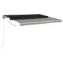 Manuell ausziehbare Fußmarkise Anthrazitgrau 400x300 cm von vidaXL, Markisen - Ref: Foro24-3069739, Preis: 433,86 €, Rabatt: %