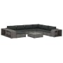 Set de muebles de jardín 10 pzas y cojines ratán sintético gris von , Gartensets - Ref: Foro24-46816, Preis: 998,23 €, Rabatt: %